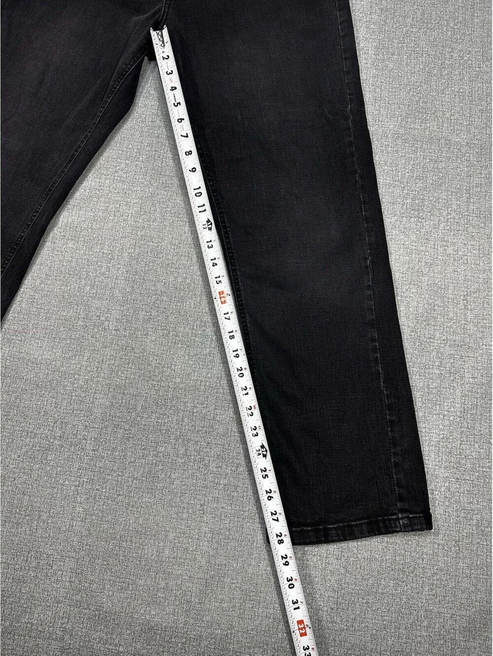 Urban Star Premium Black Jeans Men’s 34X28.5 Straight Slim Fit Stretch Denim